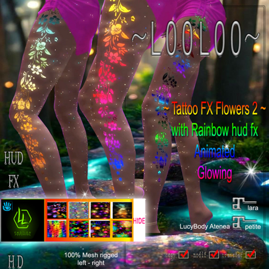 ! TATTOO FLOWERS 2 [FX ]  ~ LOOLOO FX ~