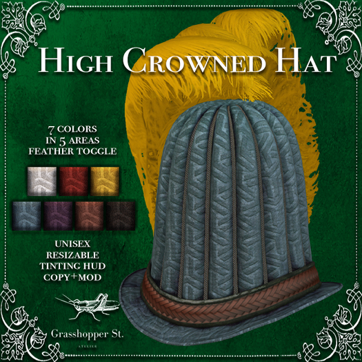 Grasshopper St High Crowned Hat