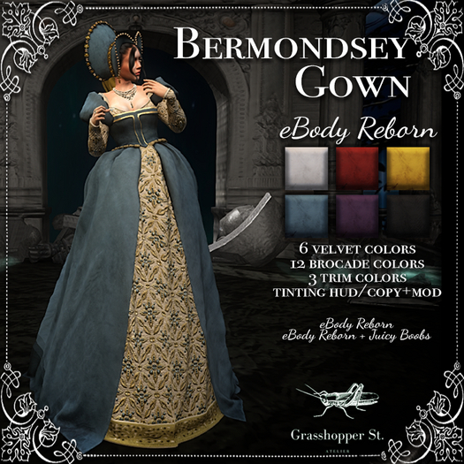 Grasshopper St Bermondsey Gown eBody Reborn