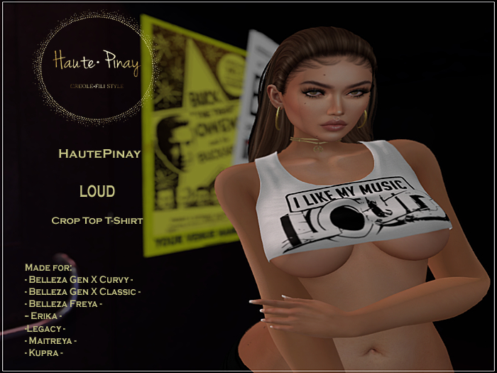 HautePinay - CROP TOP T-SHIRT - LOUD