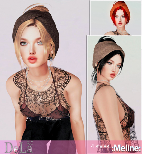 =DeLa*= Mesh Hair "Meline" All colors