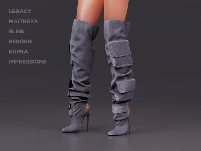 Joot Thread Second Life Marketplace - $NT Pocket Joots GREY