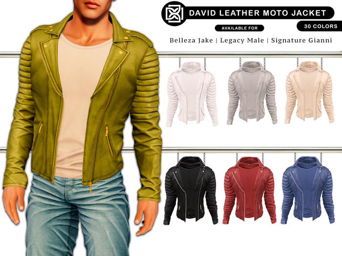 Addams - David Leather Moto Jacket #DEMO