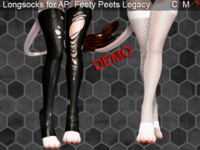 (Black & White) Longsocks for AP: Feety Peets Legacy DEMO