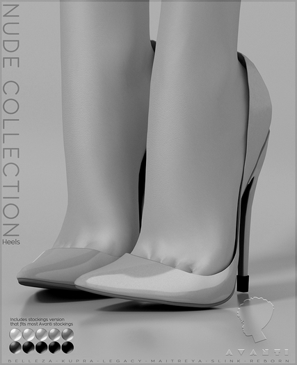 .:Avanti:. Nude Collection Heels DEMO (Belleza Classic, Slink, Maitreya, Legacy, Kupra & Reborn)