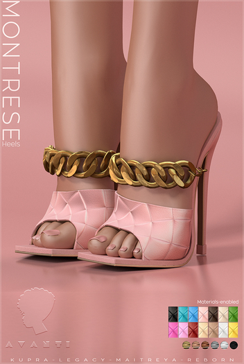 .:Avanti:. Montrese Heels (14 colors, HUD-driven)