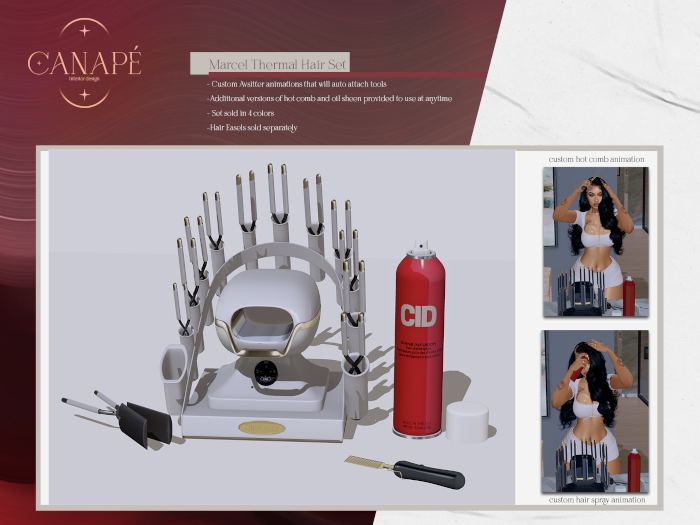 [Canape] Marcel Thermal Hair Set White