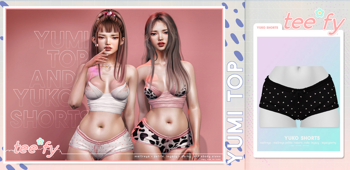 Tee*fy Yuko Shorts -  Prisms