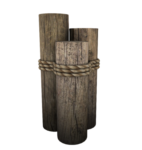 Pilings Pier Decorations - Old Worn Wood (Copy/Mod)