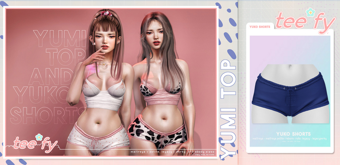 Tee*fy Yuko Shorts - CBlue