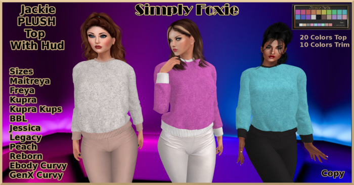 Jackie PLUSH Top With Hud (Boxed)