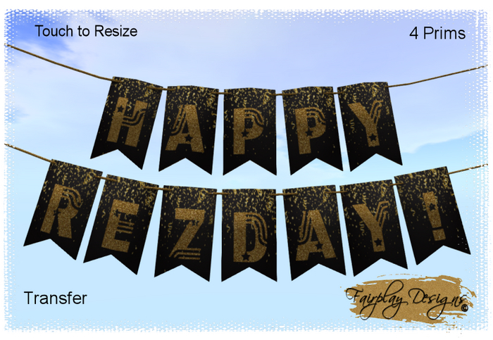 ~R~Glam Happy RezDay Pennants