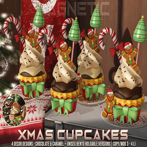 Magnetic - Xmas Cupcakes