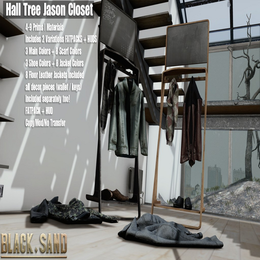 Black . Sand ▶Hall Tree Jason FATPACK ◀