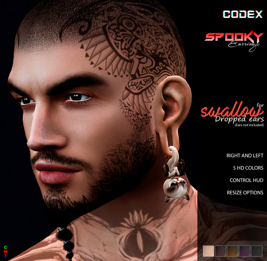 CODEX_Spooky earrings Female version (Swallow Dropped ears) 