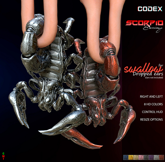 CODEX_Scorpio earrings Man version (Swallow dropped ears)