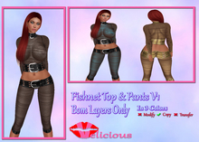 Velicious - Fishnet Top & Pants V1