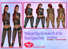 Velicious - Fishnet Top & Pants V1 & 2