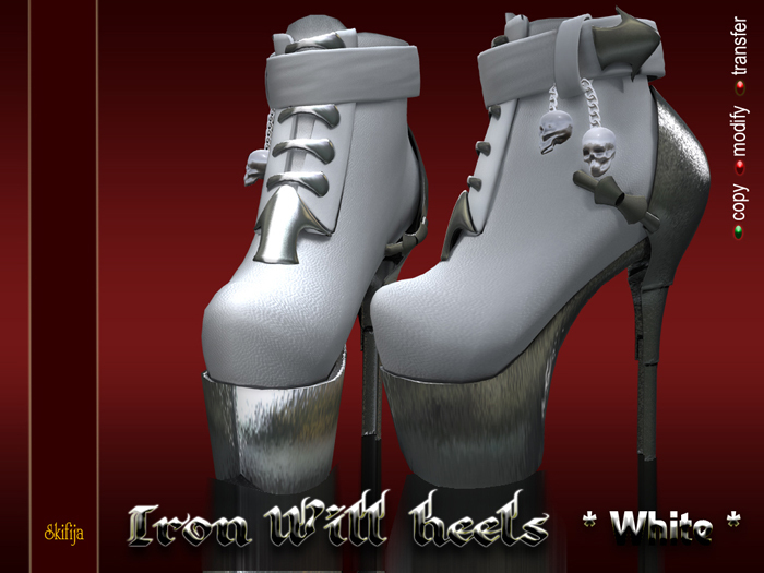 -SKIFIJA- Iron Will ankle boots WHITE