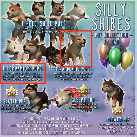 JIAN :: Silly Shibes - Companion Pup (Sable)
