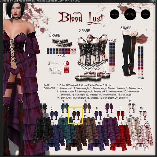 S&P Blood Lust Sleeves chocolate (rez to unpack)