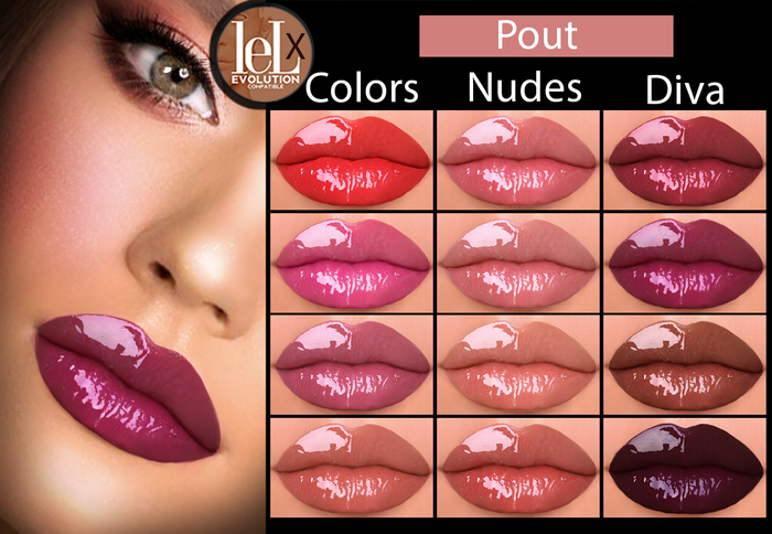 ::Modish: Pout [Fatpack] LeluEvoX-Lipstick set