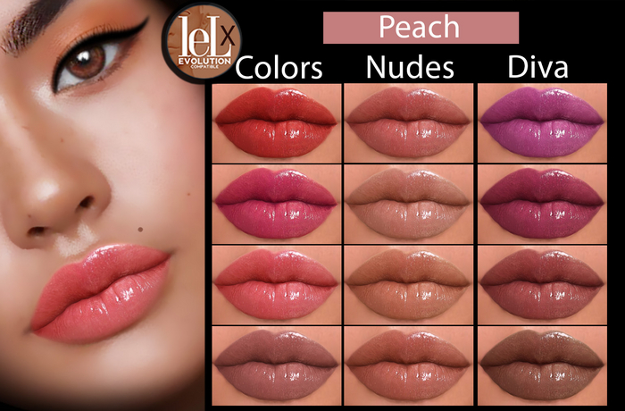 ::Modish: Peach [Fatpack] LeluEvoX-Lipstick set