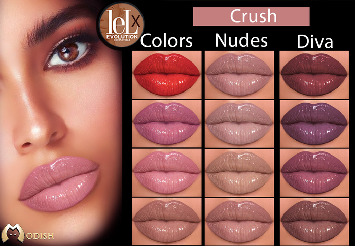 ::Modish:: [Demo] Crush- Lipsticks [LelutkaEvoX)