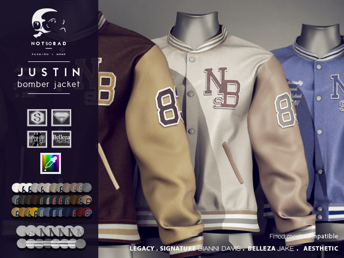 not so bad . mesh . JUSTIN bomber jacket . full pack 1