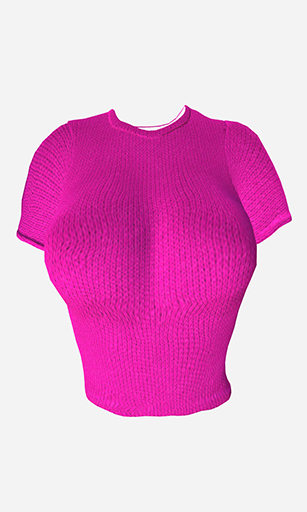 The Cakery - Knitted Tee - Hot Pink