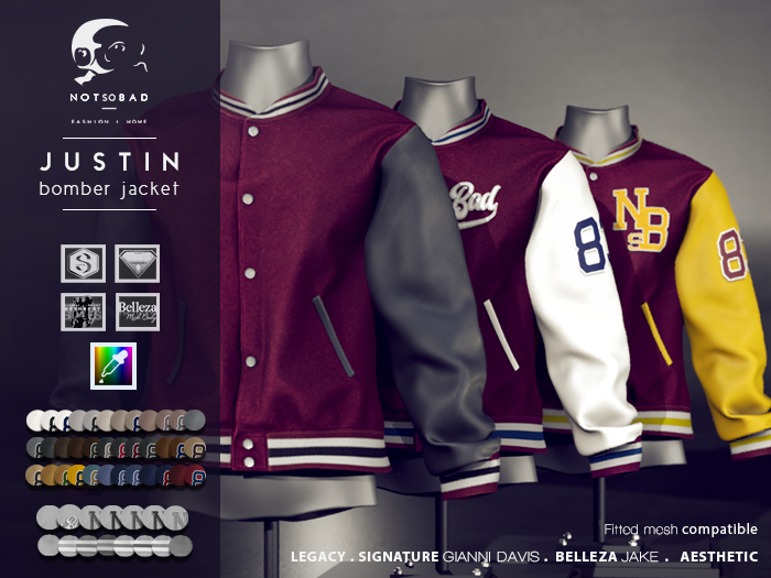 not so bad . mesh . JUSTIN bomber jacket . red
