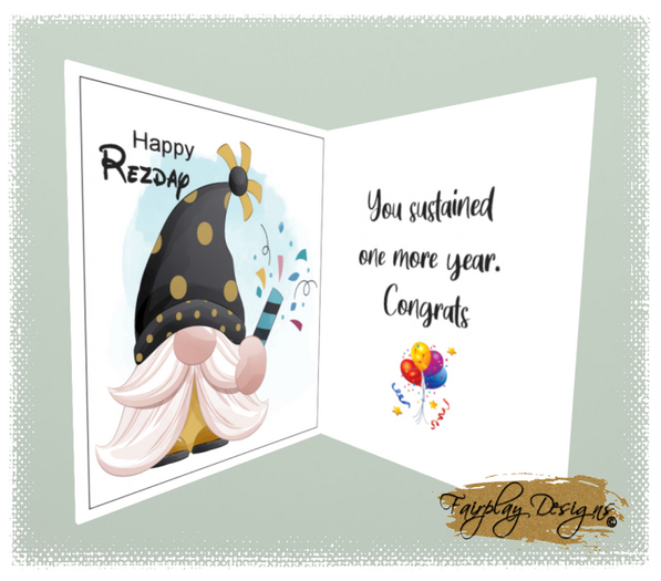 ~FDA~Another Year Rezday Greeting Card~