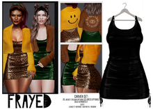 Frayed - Carmen Dress - Black