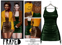 Frayed - Carmen Dress - Green