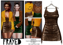 Frayed - Carmen Dress - Leopard