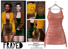 Frayed - Carmen Dress - Coral