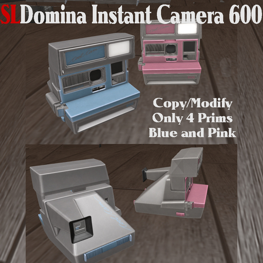 SLDomina Instant Camera 600 - Pink and Blue Mod - Copy and Modify 2 Colors