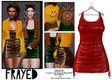 Frayed - Carmen Dress - Red