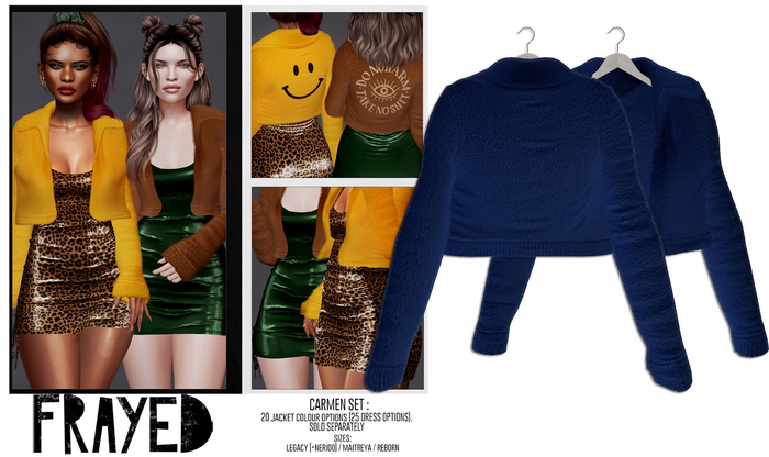 Frayed - Carmen Jacket - Blue
