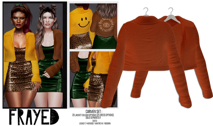 Frayed - Carmen Jacket - Burnt Orange