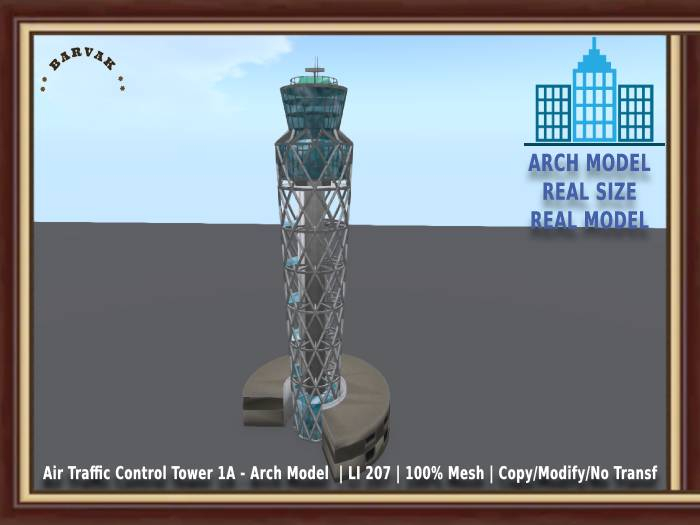 BARVAK - Air Traffic Control Tower 1A - Arch Model - Decoration