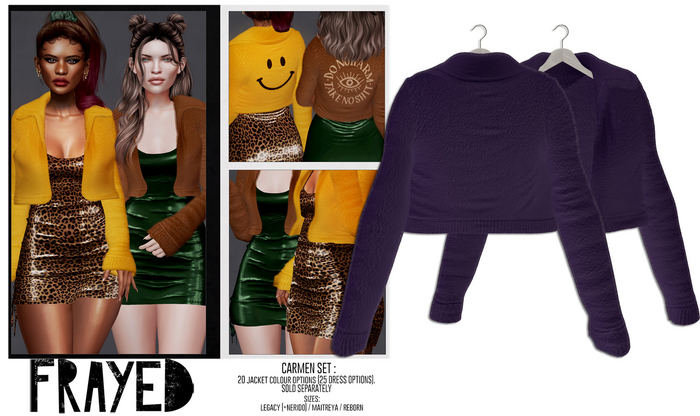 Frayed - Carmen Jacket - Purple