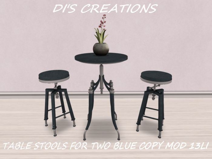 TABLE STOOLS FOR TWO BLUE