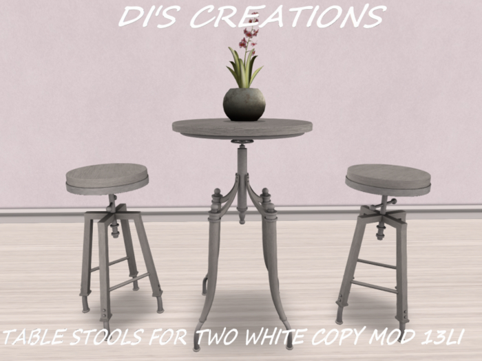 TABLE STOOLS FOR TWO WHITE