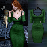 Valentina E. Yasmin Dress Emerald
