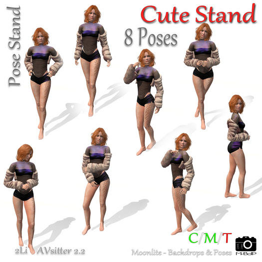 M-BdP :: Cute Stand - Female Poses Set