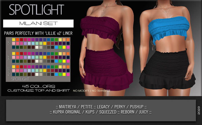 SPOTLIGHT - MILANI SET (DEMO Available In-World) 