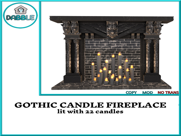 DB GOTHIC CANDLE FIREPLACE  add me