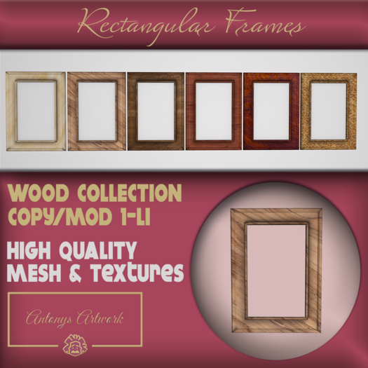 *Antonys Artwork* Rectangular Frame (Wood Collection )