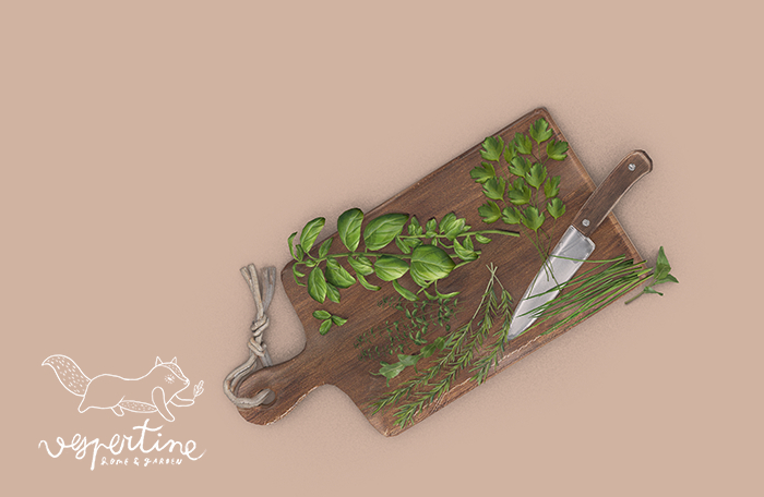 {vespertine} herb cutting board